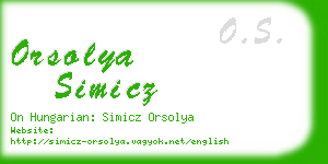 orsolya simicz business card